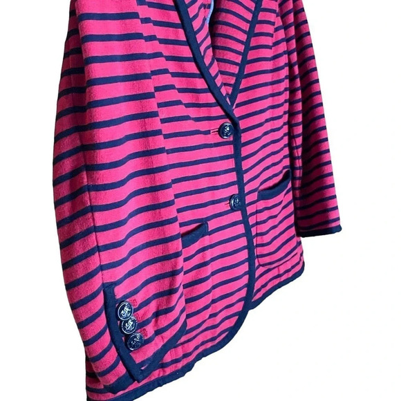 TALBOTS WOMEN’s Size Large Petite PL BLAZER JACKET 3/4 Sleeve Anchor Buttons - Picture 2 of 9